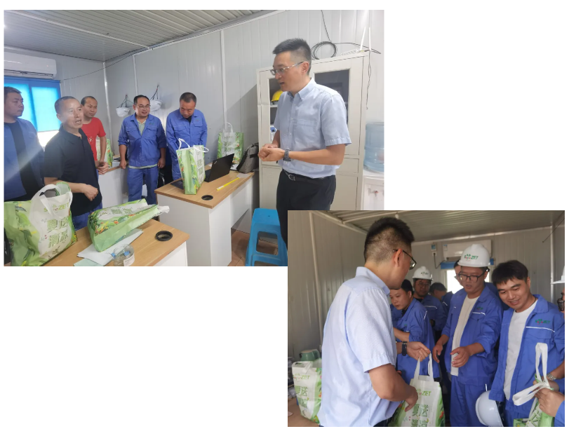 关怀一线 致敬匠心 | 创世大发开展项目现场夏日“送清凉”慰问活动